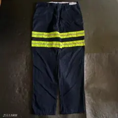 US古着 CiNTAS ワイドワークパンツ リフレクター ネイビー