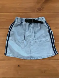 ピンクラテ♡美品140♡サイドラインデニムスカート♡