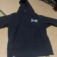 MOBB. ロゴプリント プルオーバーパーカー ブラック