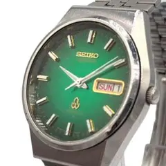 【新品電池 稼働】78年 SEIKO TYPEⅡ 7546-8070 グリーン