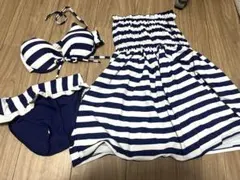 COTARON 水着　ビキニ　ワンピース　ストライプのサムネイル