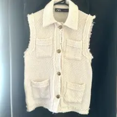 ベスト　ジレ　ZARA ザラ　レディース　ツイード