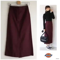 ディッキーズ【洗える】みもれ丈 ストレッチ コットン タイト ロング スカートのサムネイル