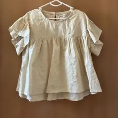 キッズ フリル袖 ブラウス ベージュ