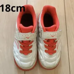 ミズノ スニーカー 18cm ホワイト/オレンジ