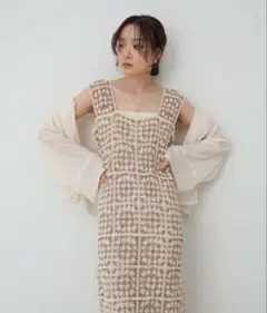 クロシェロングワンピース Bab バブ