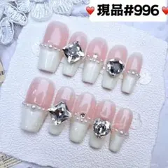 996現品推しネイルチップ付け爪量産型姫ギャルクロムハーツチークy2k痛ネイル