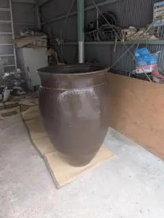 岡山県 大型１２５センチ 水瓶 かめ ツボ 陶器 壺 岡山県 大型125センチ 水瓶 かめ ツボ 陶器 壺 - メルカリ