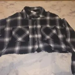 【WEGO】チェック柄 クロップドシャツ 長袖