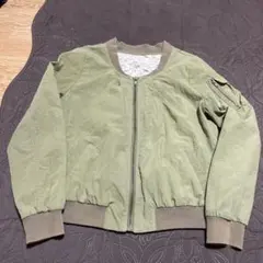 グリーン ジップアップジャケット M