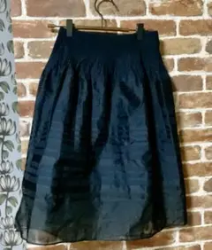 【新品】コムサイズム オーガンジー スカート パーティ ネイビー M