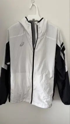 asics フード付きジャケット L ホワイト/ブラック