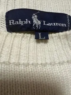 Ralph Lauren クルーネック ニット ホワイト L