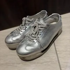 オニツカタイガー シルバー 厚底　スニーカー　mexico 66 sd pf