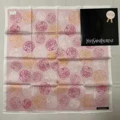 Yves Saint Laurent バラ柄ハンカチ