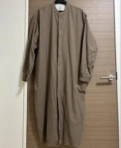 無印良品　スタンドカラーシャツワンピース　L〜XL