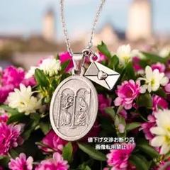 善き知らせ　天使導き　新品　【限定版・正規イタリア工房】受胎告知メダイネックレス