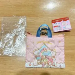 サンリオ　レトロレッスンバッグミニキーホルダー　リトルツインスターズ キキララ