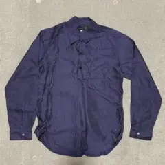 SABBATH シャツ　紺色　ワイシャツ　ドレスシャツ　古着　個性派シャツ