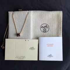 HERMES ポップH ネックレス ピンクゴールドとピアスのセットのサムネイル