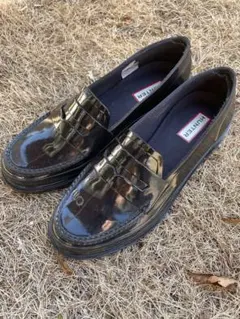 HUNTER 黒 ローファー