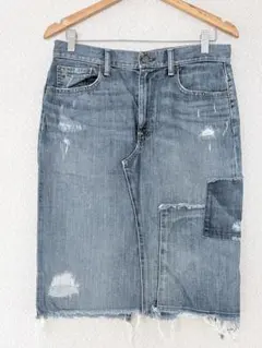 Polo Ralph Lauren デニム タイトスカート パッチワークのサムネイル