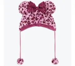 ディズニー　 ファンキャップ　 帽子　ヒョウ柄　豹柄　レオパード　ピンク