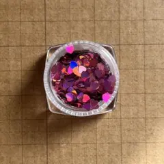 【まとめ割対象♡】ネイルパーツ　ホログラム　キラキラ　ハート　パープルピンク