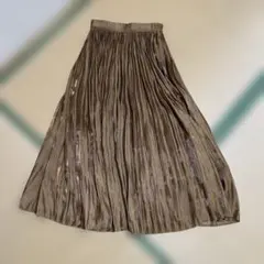 SENCE OF PLACE ブロンズプリーツロングスカート