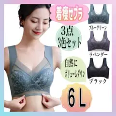 胸を小さく見せるブラ 6Ｌ シームレス ノンワイヤー 着痩せブラ 体型カバー