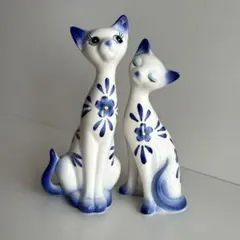 アメリカ80年代　大きな瞳が可愛い過ぎる優雅なシャム猫の陶器 2025年最新】シャム猫 置物の人気アイテム - メルカリ