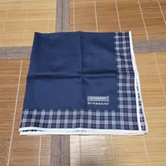 BURBERRY チェック柄ハンカチ バーバリー ネイビー