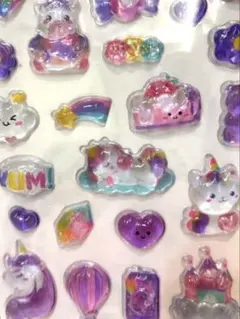 【海外レア】ユニコーン 3D Sticker シールセット