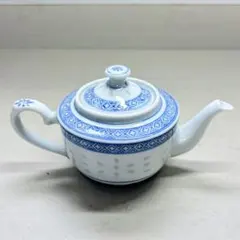 中国煎茶道具 蛍焼 青花急須 染付 景徳鎮製 茶器