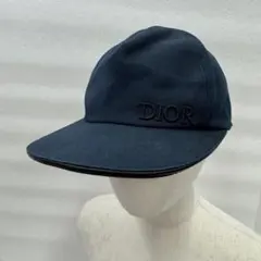 【人気】Dior キャップ　ブラック　ロゴ　Mサイズ　レザー　ブラックのサムネイル