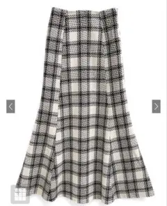 GRL ロービングチェックマーメイドロングスカート[tu1368] L タグ付き