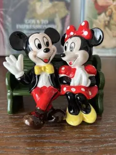 東京ディズニーランド ミッキー ミニー フィギュアセット(オルゴール付き) 希少 レア ディズニー ミッキー＆フレンズ 陶器 フィギュア