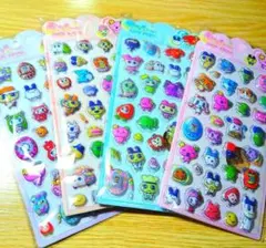 たまごっち 3D立体 ぷっくりシール 4枚セット きゅんPOPSEAL