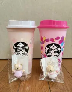 スタバ　さくら　リユーザブルカップ　桜　ベアリスタ　キャップ　2023 2024