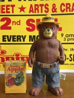 70’s スモーキーベア ソフビ フィギュア 美品 タグ付き レトロ fb5q 70's スモーキーベア ソフビ フィギュア 美品 タグ付き レトロ