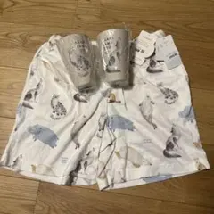 ジェラートピケ　旭山動物園　エコカップ2個＆アニマルモチーフショートパンツ