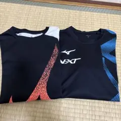 Mizuno トレーニングシャツ M ブラック/オレンジ/ブルー