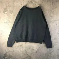Y274古着　スウェット　チャコール　無地　90s Y2K