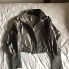 シルバーグレークロップドジャケット