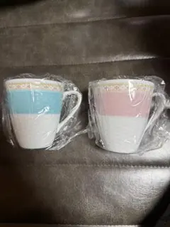 ノリタケペアマグカップ ハミングブルー　ハミングブラッサム