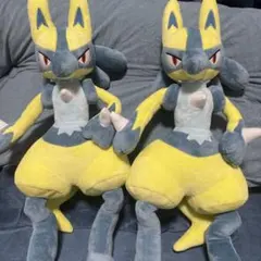 ポケモン　めちゃもふぐっとぬいぐるみ　黄色いルカリオ　色違い2体セット