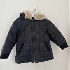 黒いフード付きダウンコート 100サイズ