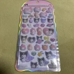 ※難あり　サンリオコットンパフィーシール　マイメロクロミ