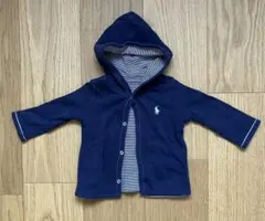 ポロラルフローレン ベビー リバーシブル パーカー 80 90 紺 ボーダー