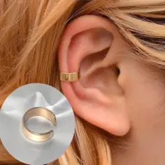 イヤーカフ☆GEOMETRIC☆ゴールドカラー,金色,シンプル,直径約1cm